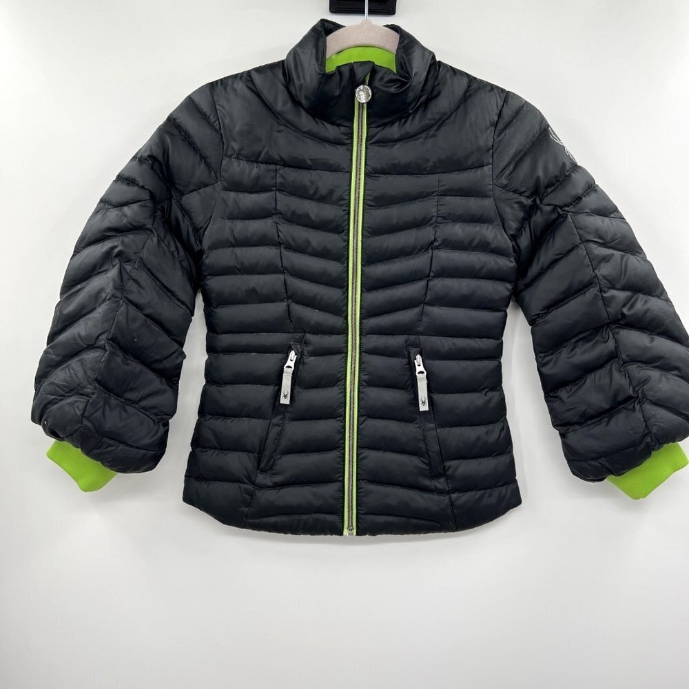 Spyder Down puffer coat Jacket winter girls black Small 8